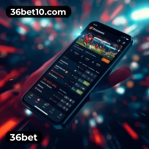 App 36bet para iOS e Android — interface mobile, login biométrico e PIX integrado